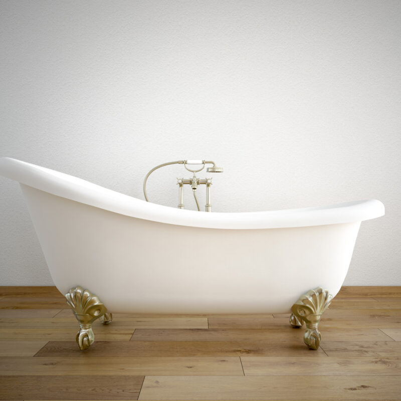 Modern bathtub with the best water heater providing a relaxing bath experience